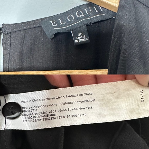 Eloquii Wrap Skirt Tie Waist Romper in Black - Picture 5 of 8